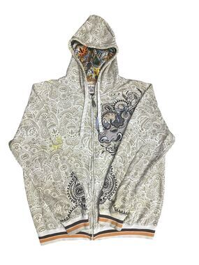 VTG Ecko Unltd Embroidered Limited Edition Rhino Sz L Zip Hoodie Y2K 90s